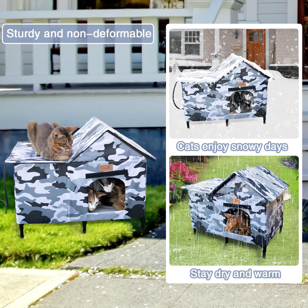 Extra Large Heated Weatherproof Cat House L964
