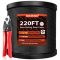 Black Stainless Steel Cable for Railing 220FT 1/8" T316 Wire Rope L8604