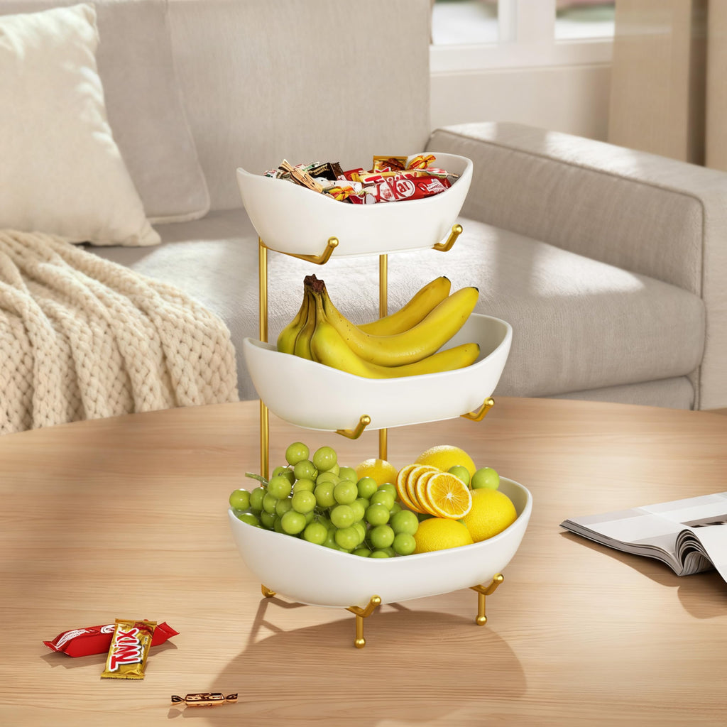 Ceramic 3 Tier Fruit Bowl R675