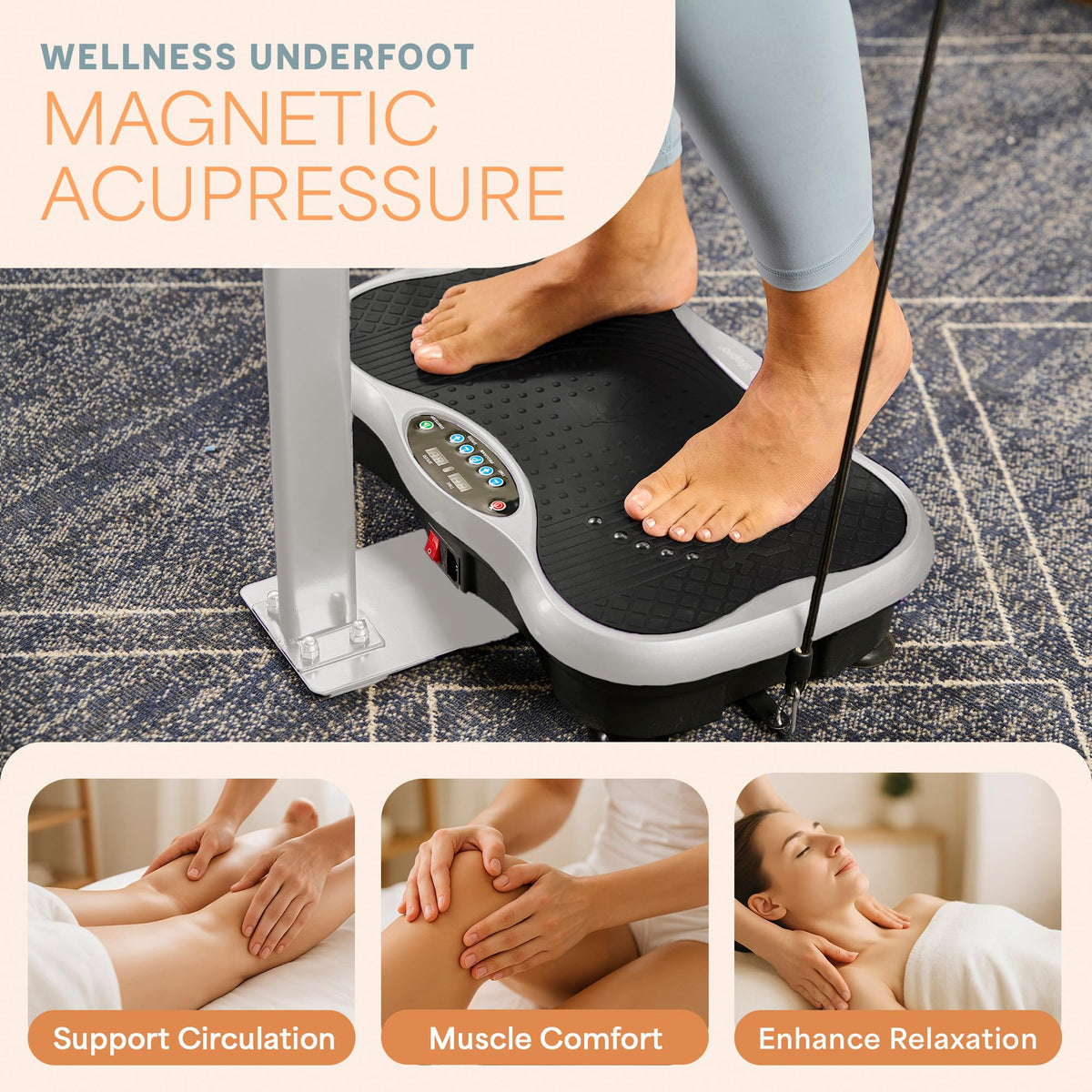 Vibration Plate with Handles and Magnetic Acupoints Q920