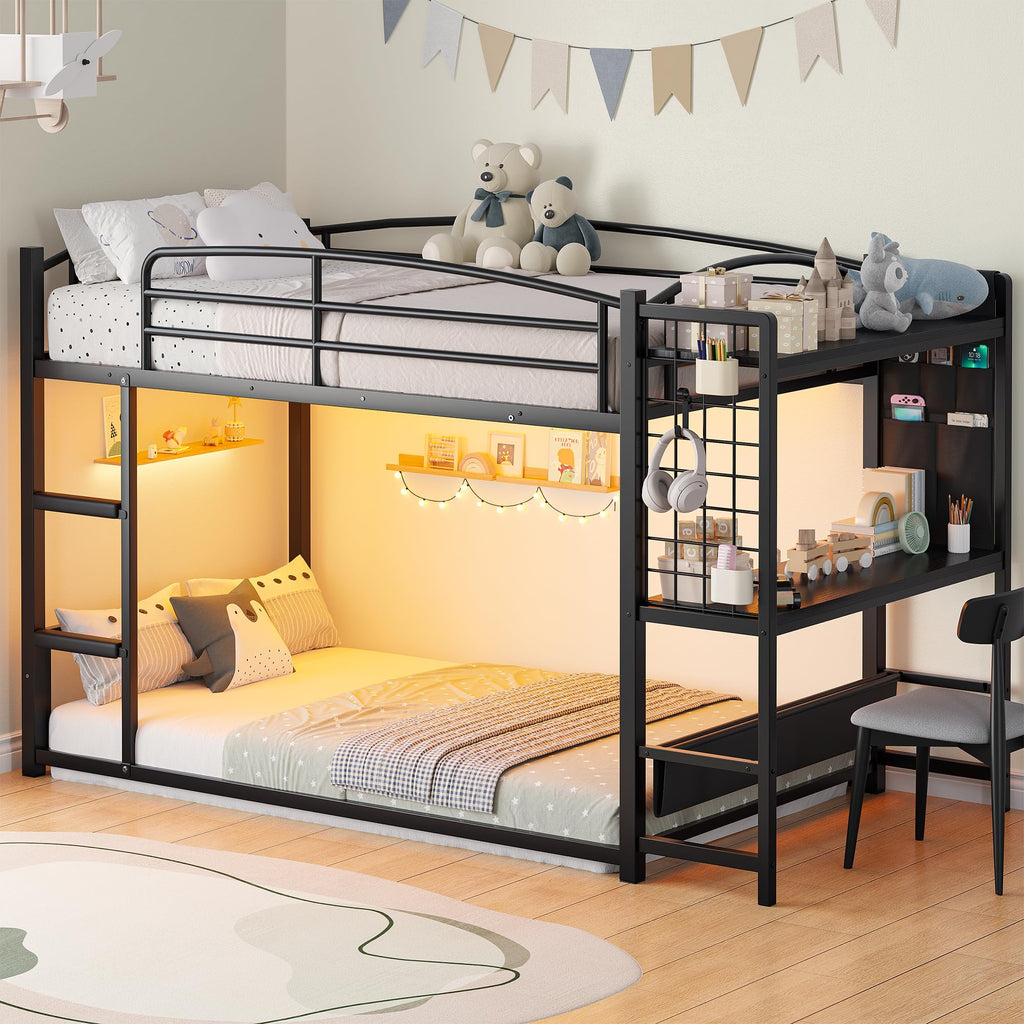 Twin Over Twin Bunk Bed with 6 Storage Drawers I44565