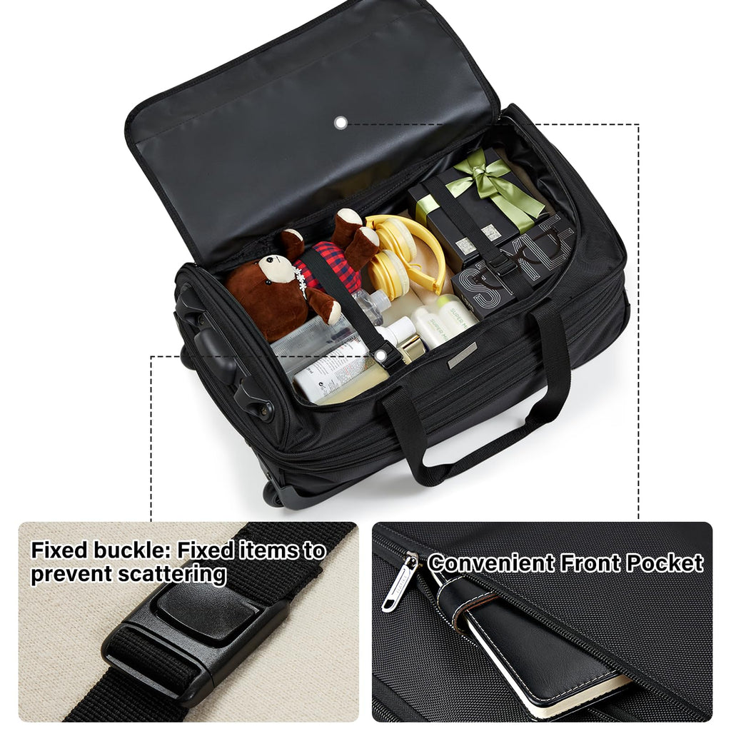 Expandable Carry On Luggage with Wheels Foldable Duffle Bag C39989