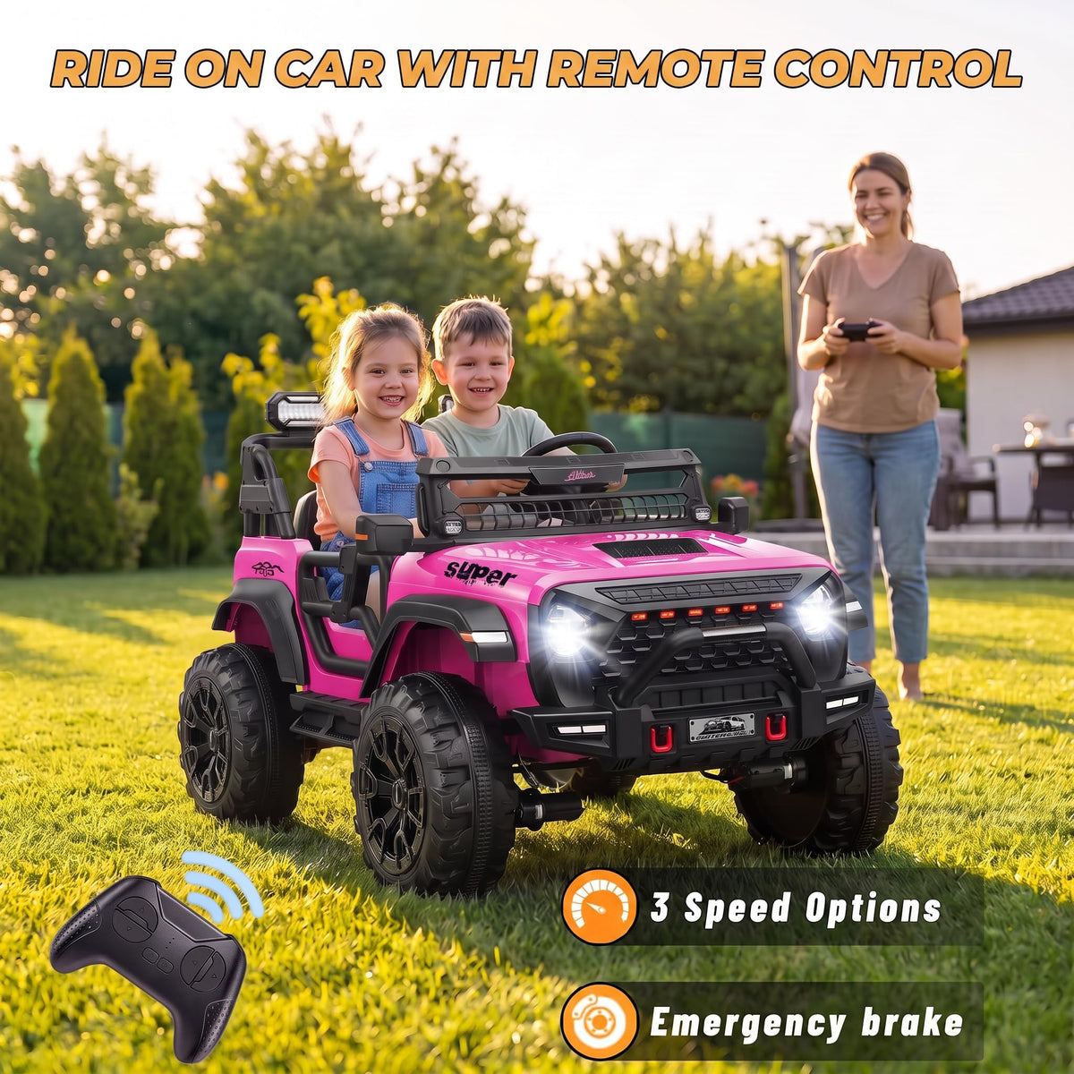 24V 2 Seater Pink Ride on Toy E25210