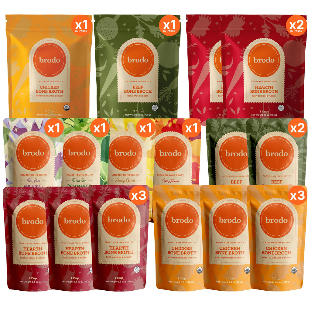 Bone Broth Single-Serve and 25 oz Classic Packs S1096