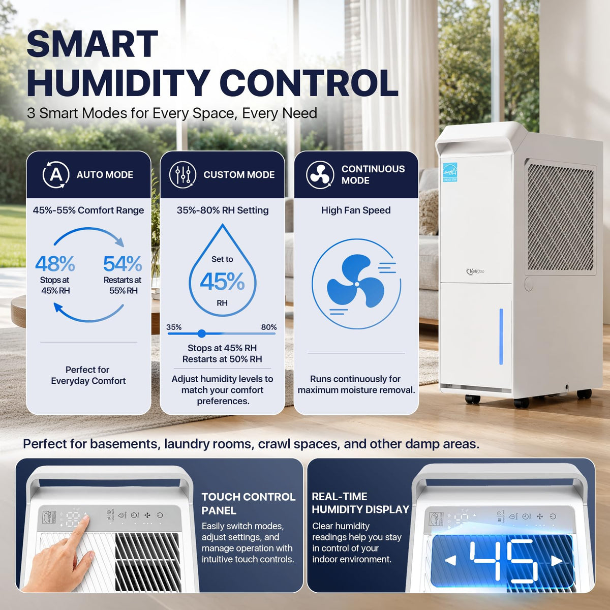 100 Pint/Day Dehumidifier U205