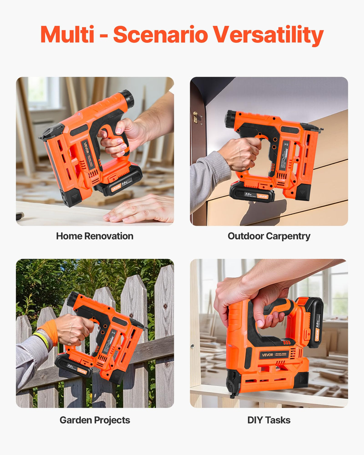 Cordless 2-in-1 18 Gauge Nail Gun Staple Gun R8036