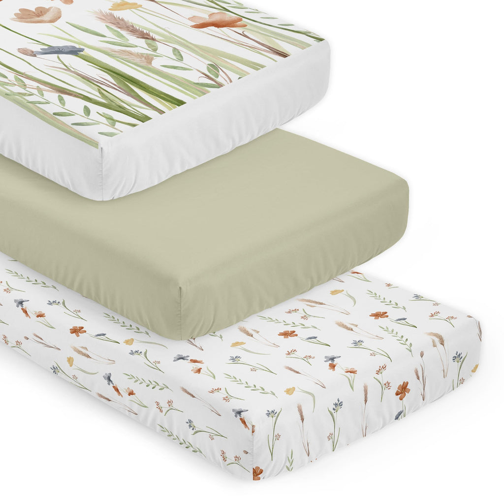 3-Piece Baby Crib Sheets Set Fitted Standard Size K2039