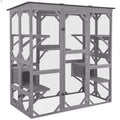 Extra Large 5-Level Outdoor Cat Enclosure with Cover I9691