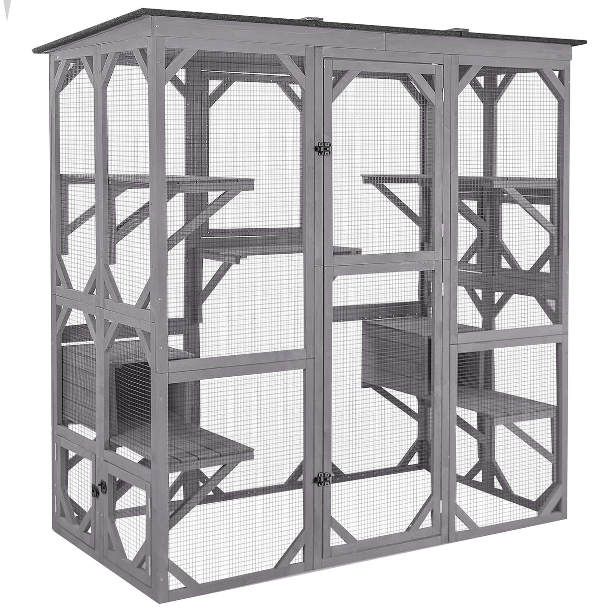Extra Large 5-Level Outdoor Cat Enclosure with Cover I9691