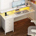 55 Inch White Computer Desk with 4 Drawers U51646