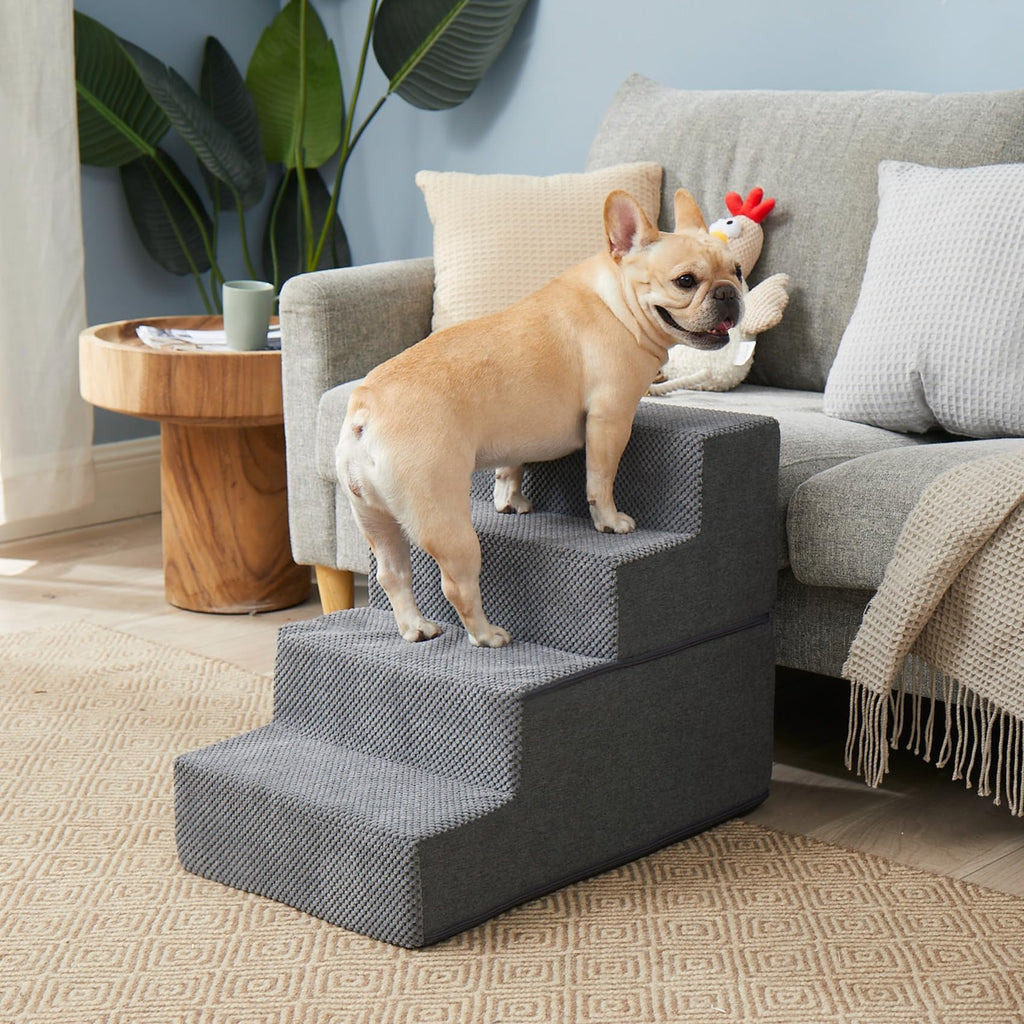 4-Step Grey Dog Stairs A6320