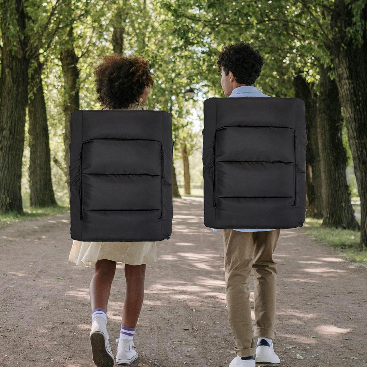 Black 25" Wide Stadium Seat with Back Support B158