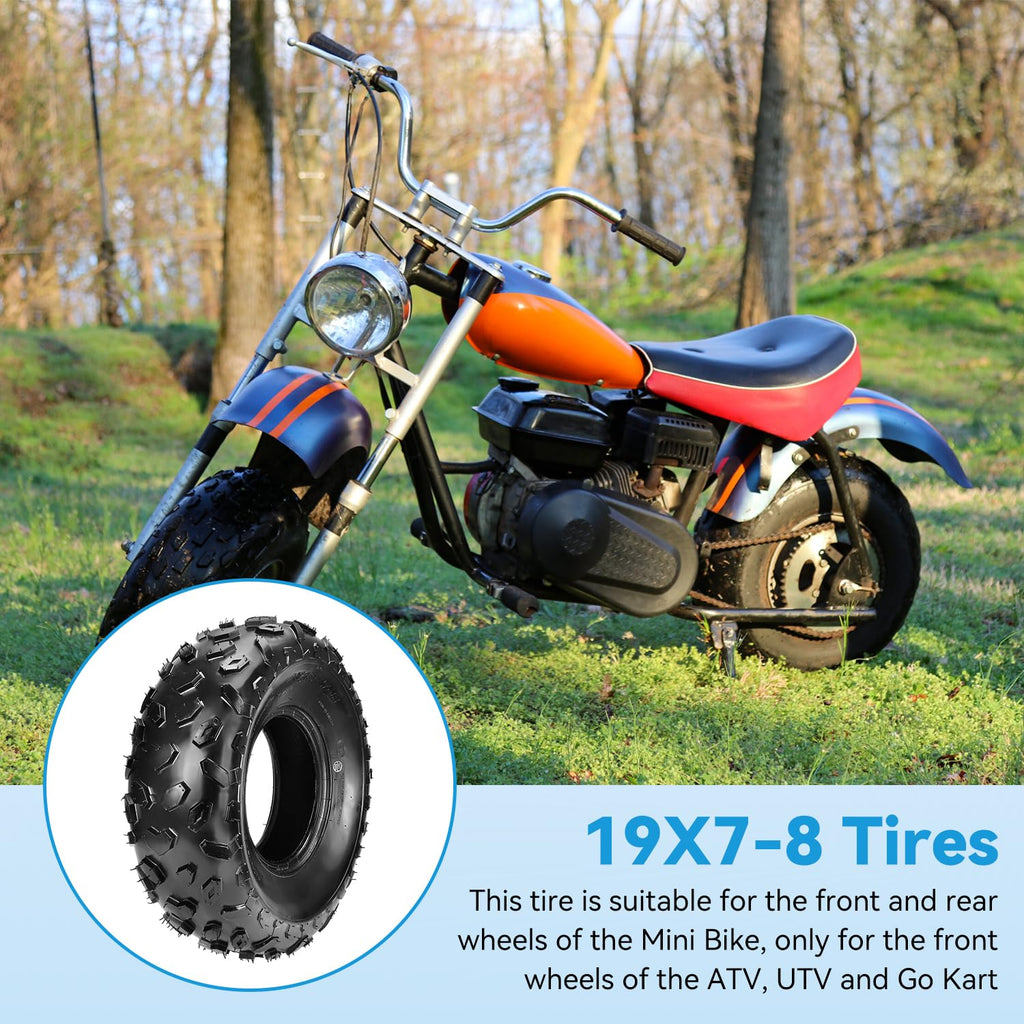 19x7-8 Mini Bike Tire Tubeless Replacement A8410
