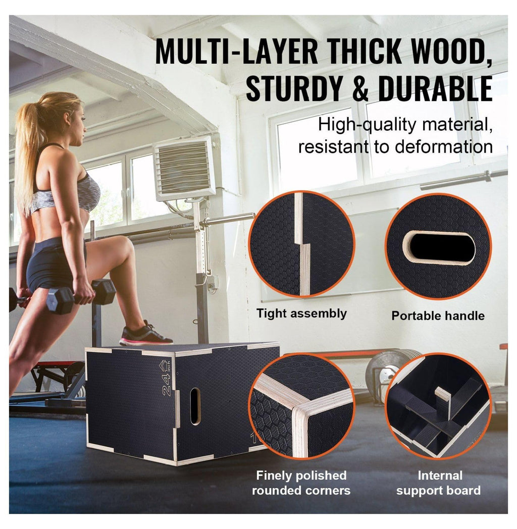 24/20/16 Inch Wooden Plyo Box U627091