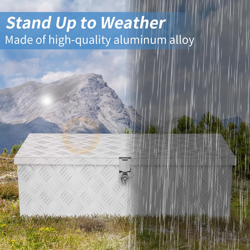 30 x 14 x 10 inch Aluminum Truck Tool Box W8800
