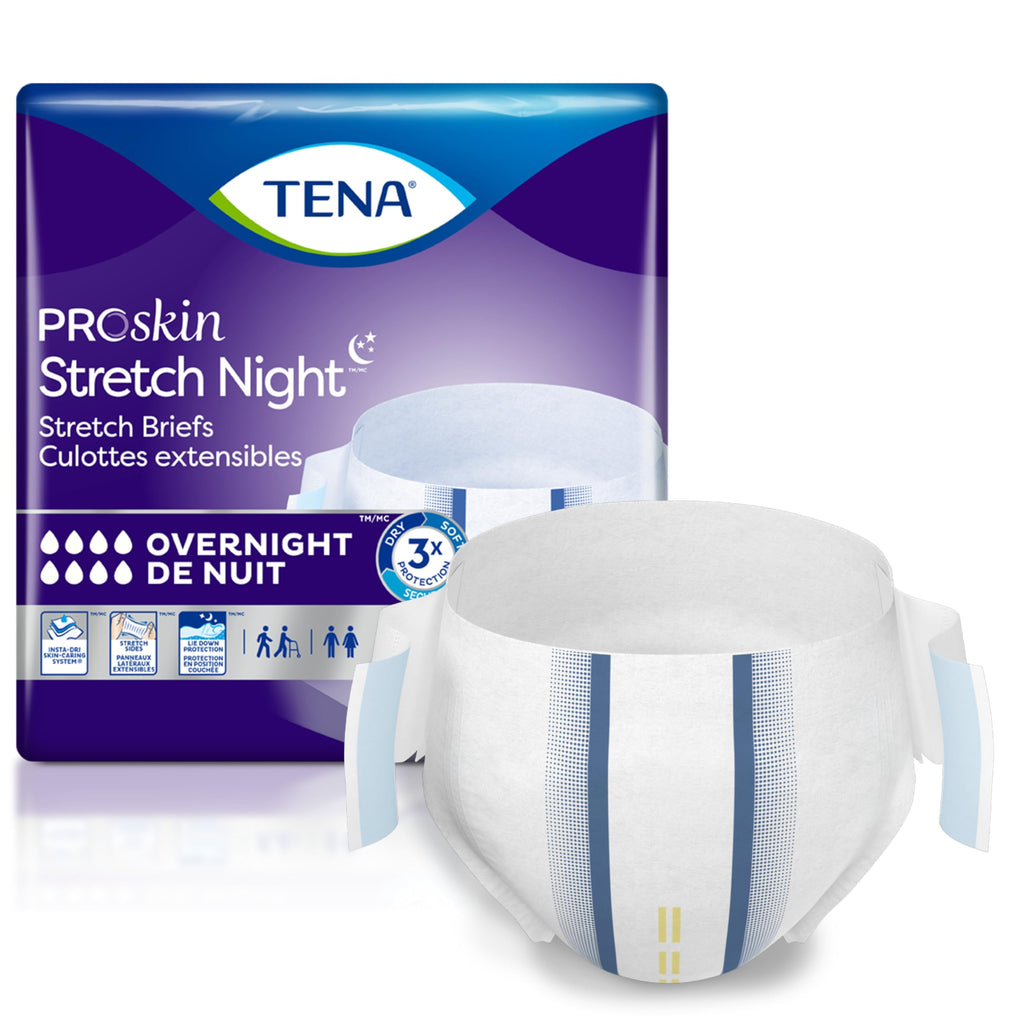 Overnight Incontinence Stretch Briefs L/XL 12 ct U58795