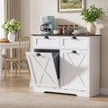 White Tilt Out Trash Cabinet M205614