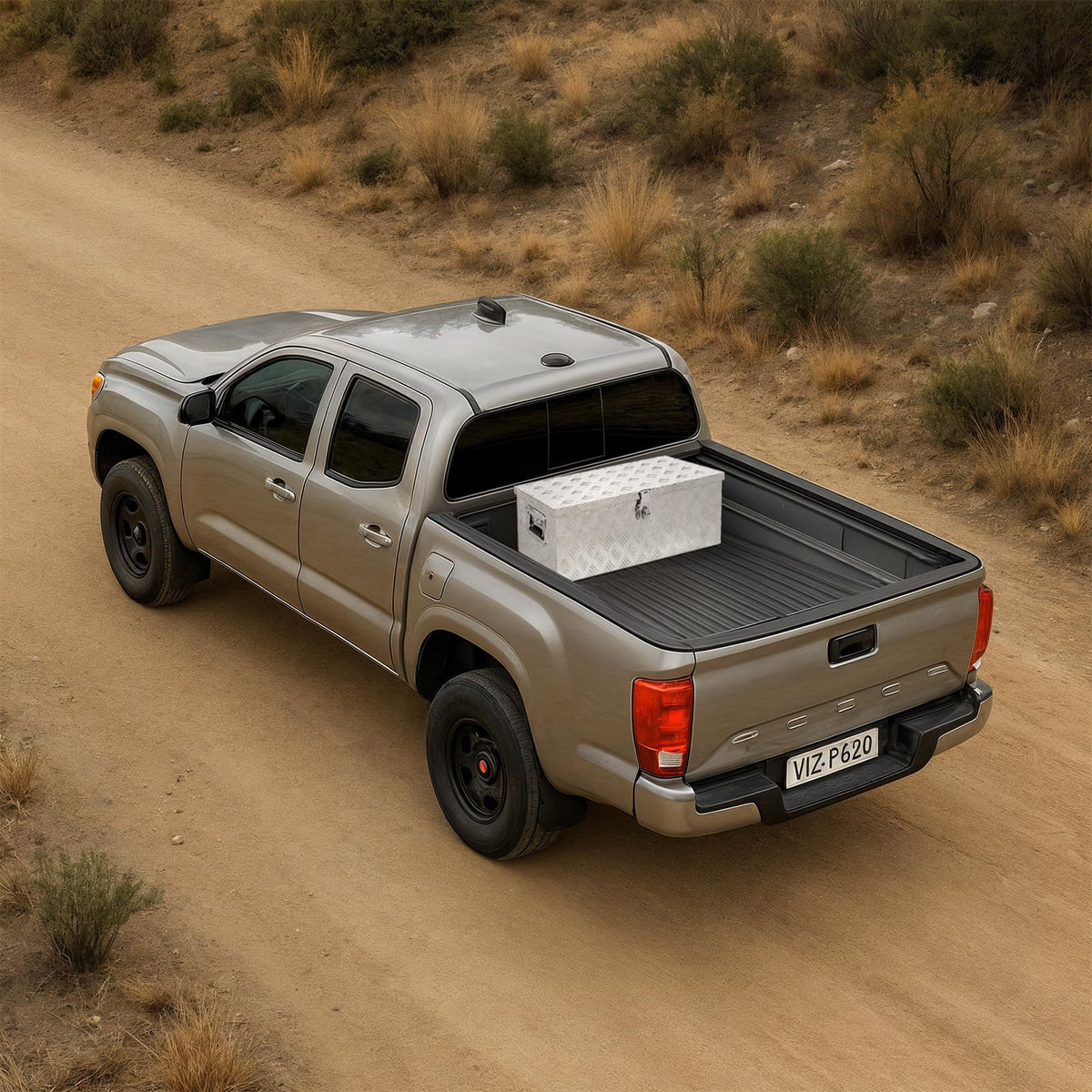 30 x 14 x 10 inch Aluminum Truck Tool Box W8800