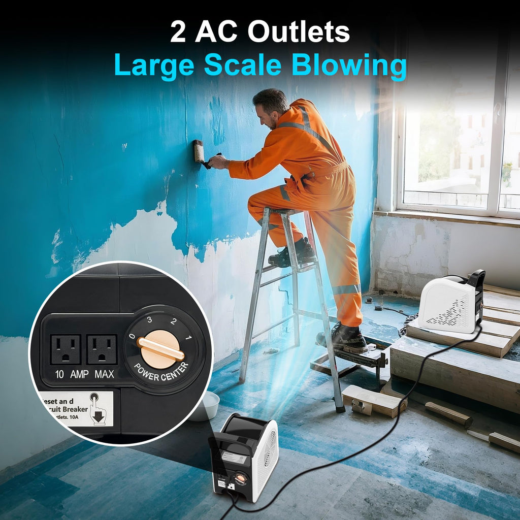 3 Speeds Portable Utility Air Mover Blower Fan P602