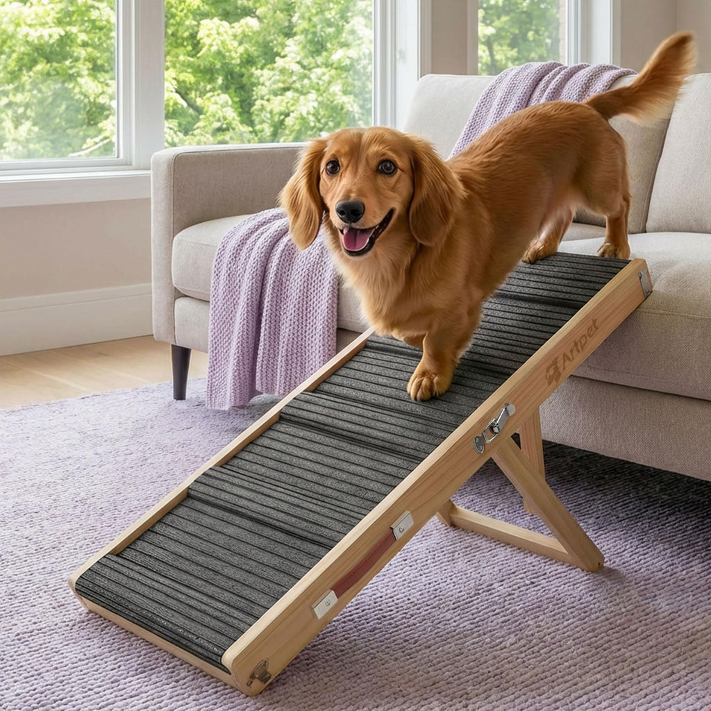 Adjustable Wooden Dog Ramp Q25125