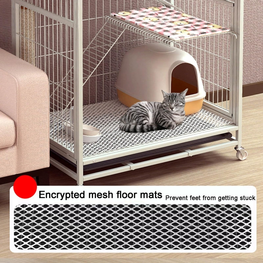 4-Tier Detachable Metal Wire Cat Cage with Hammock K486