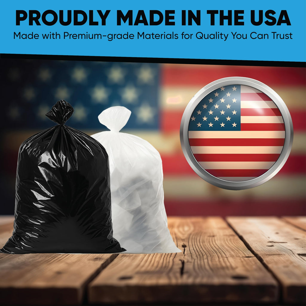 55 Gallon Heavy Duty Trash Bags 50 Count with Ties W705