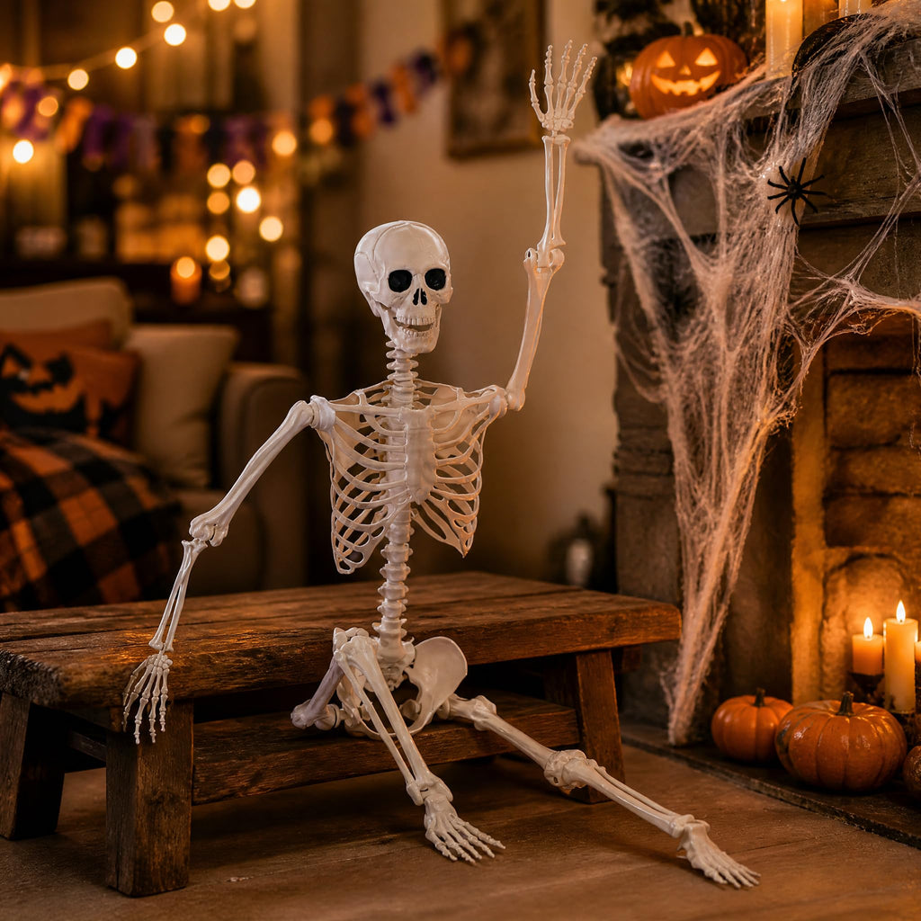 Life Size Posable Full Body Skeleton with Movable Joints J923