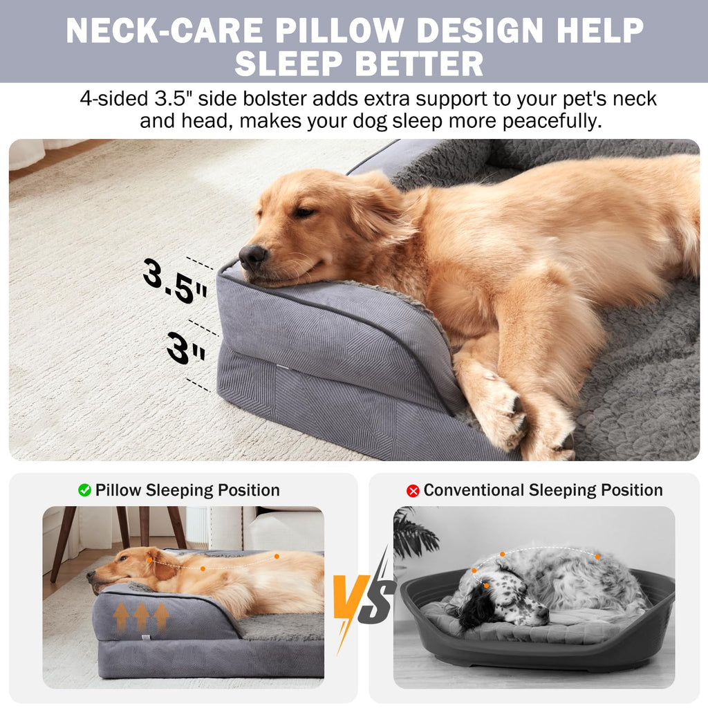 XL Washable Orthopedic Dog Sofa with Egg-Crate Foam Q2941