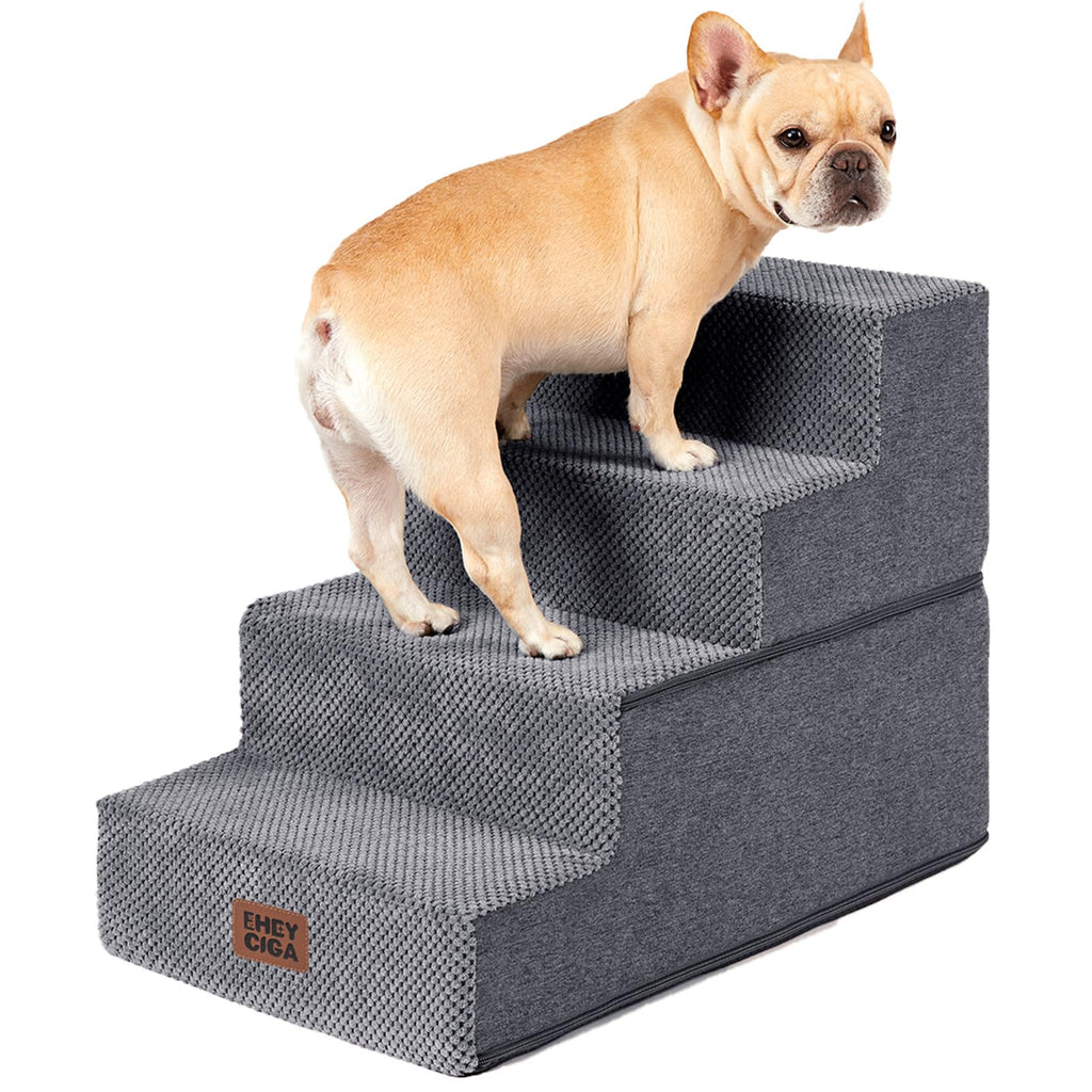 4-Step Grey Dog Stairs A6320