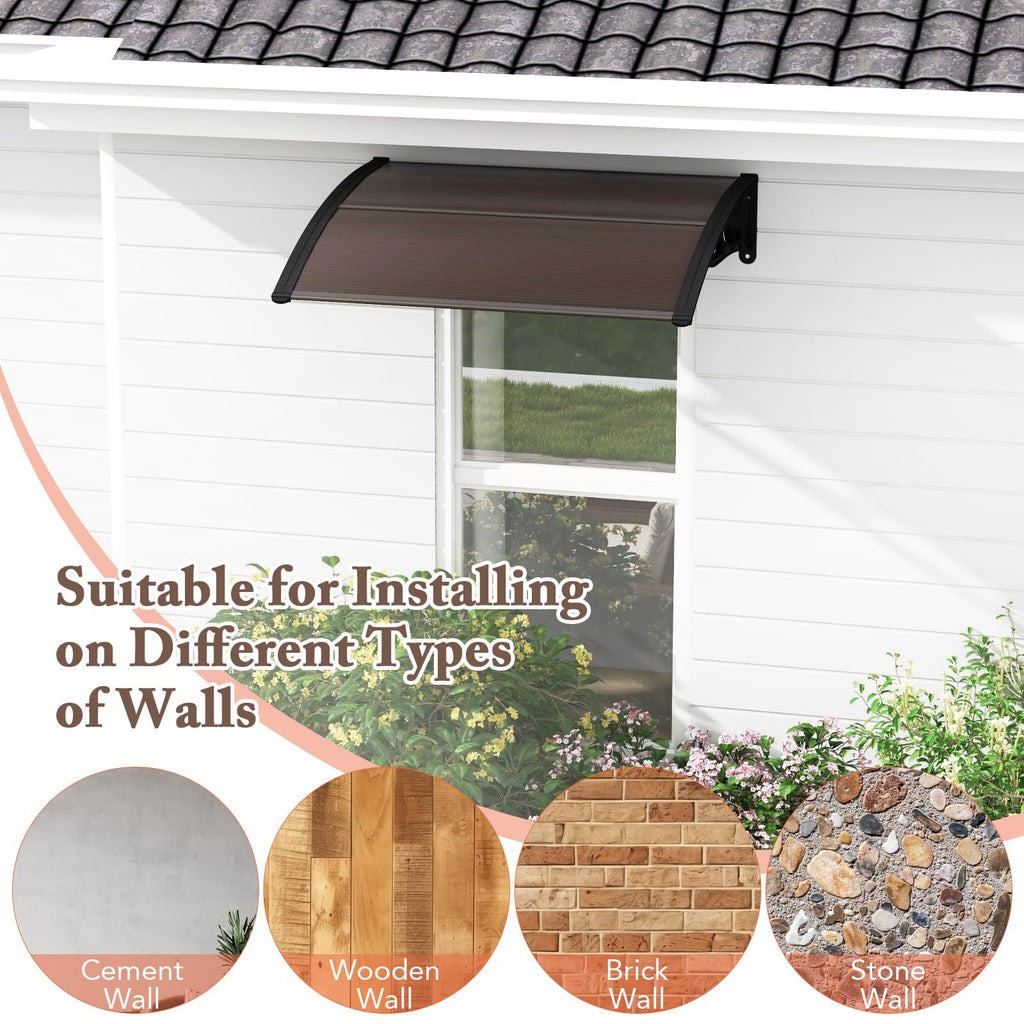 46" x 38" Polycarbonate Door Awning Canopy O916