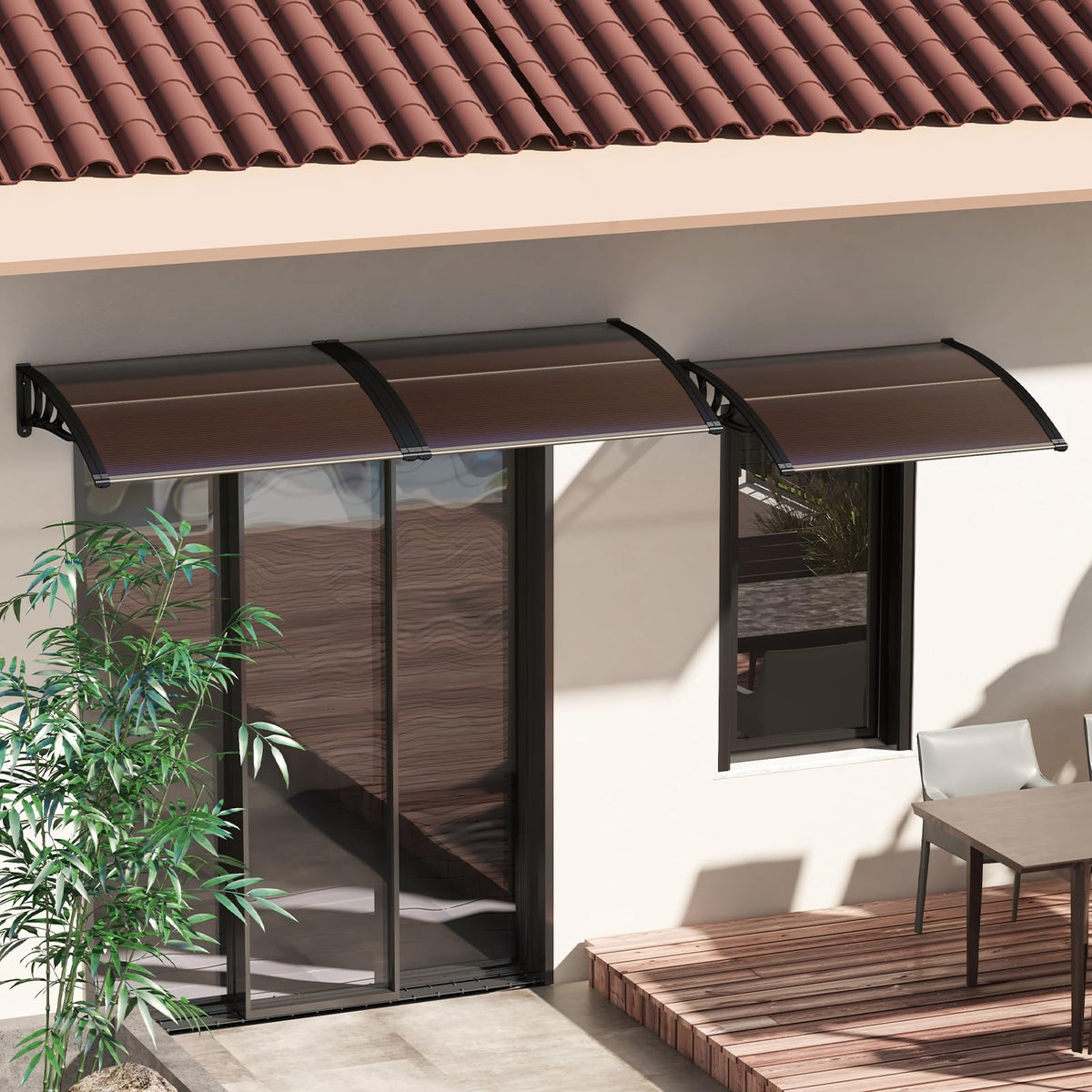46" x 38" Polycarbonate Door Awning Canopy O916