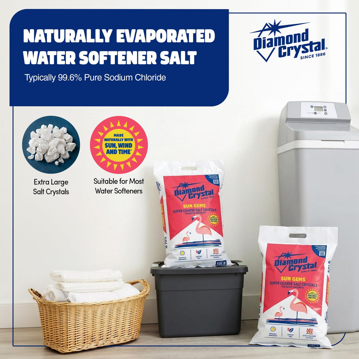 4 Pack Super Coarse Water Softener Salt, 40 Pounds B9739