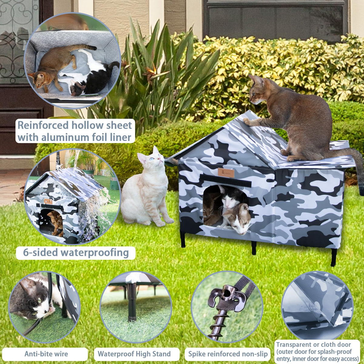 Extra Large Heated Weatherproof Cat House L964