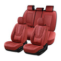 Red Full Set Nappa Leather Car Seat Covers T7818
