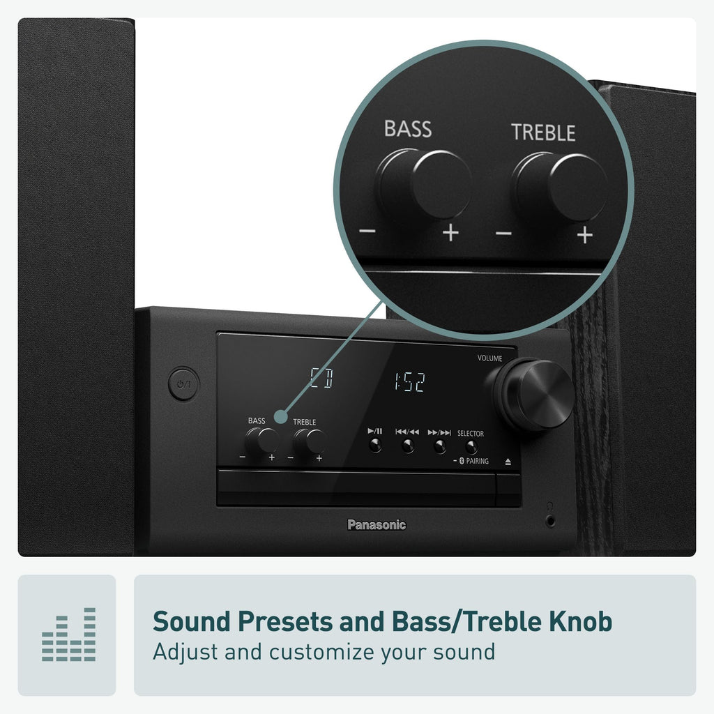 Compact Stereo System with CD Player, Bluetooth, FM Radio and USB, 80W H983876
