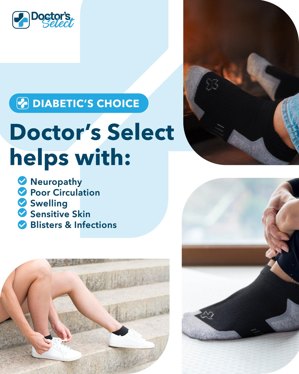Bamboo Viscose Diabetic Socks 6 Pairs K28518