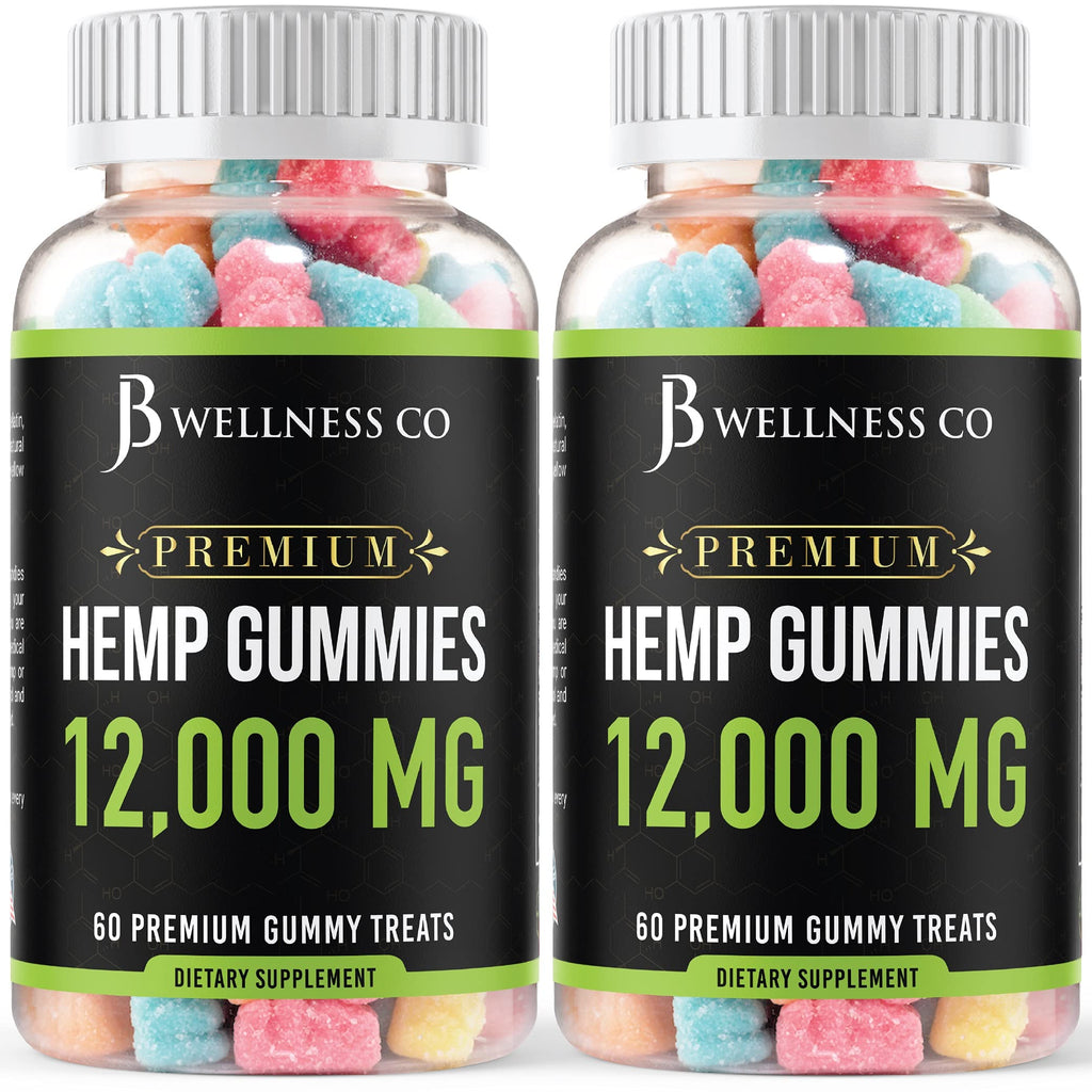 Hemp Gummies 12,000 Vitamins & Omega 3,6,9 120 Count M2012