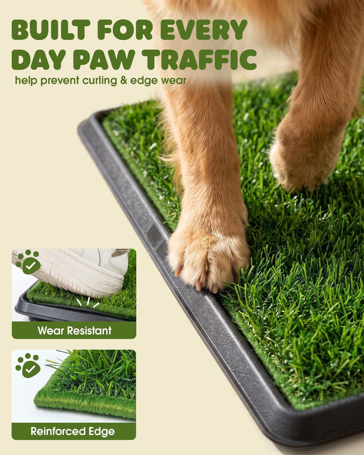 3 Layer Dog Grass Pad with Tray 30" x 20" D460299