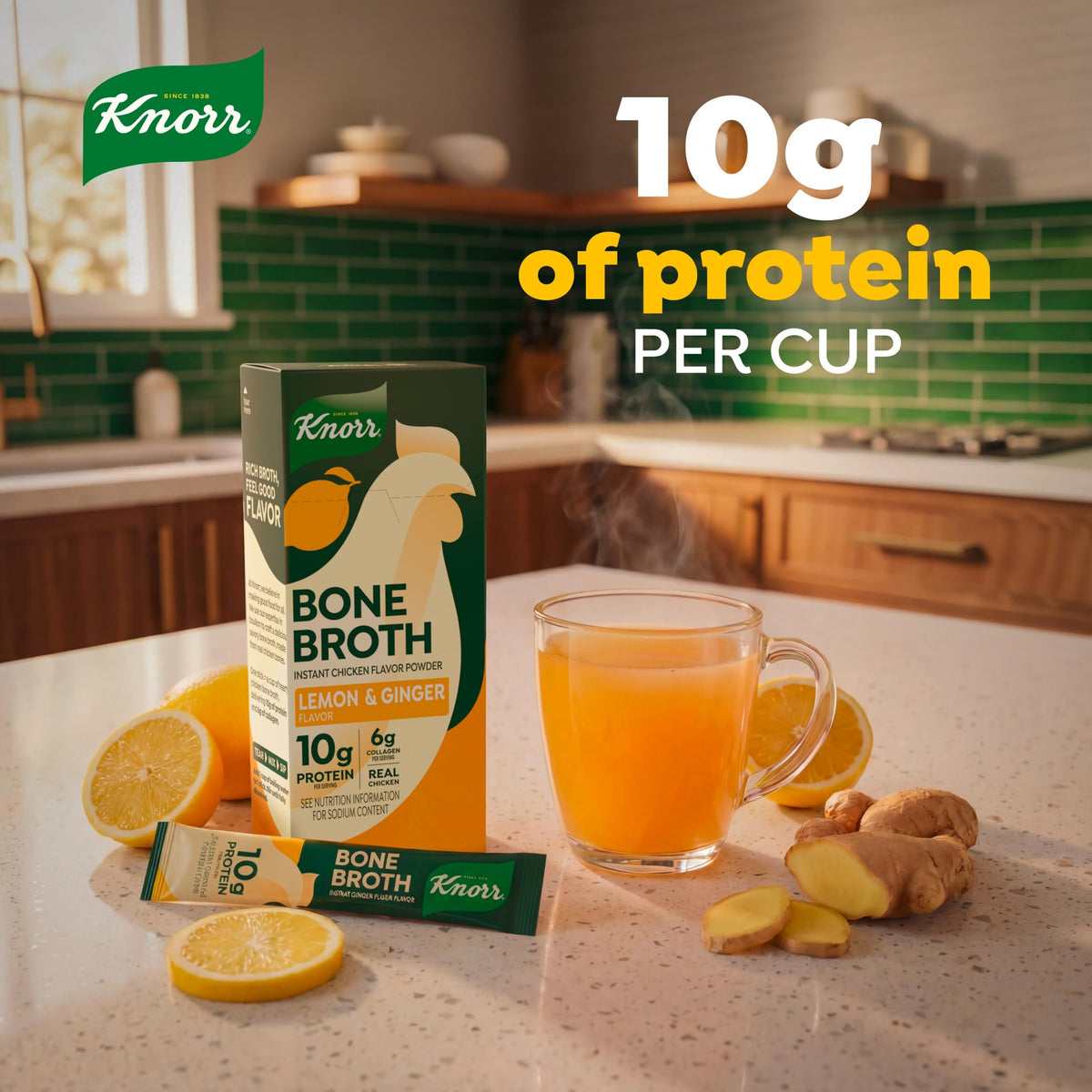 Lemon Ginger Chicken Bone Broth 6 Count D85520