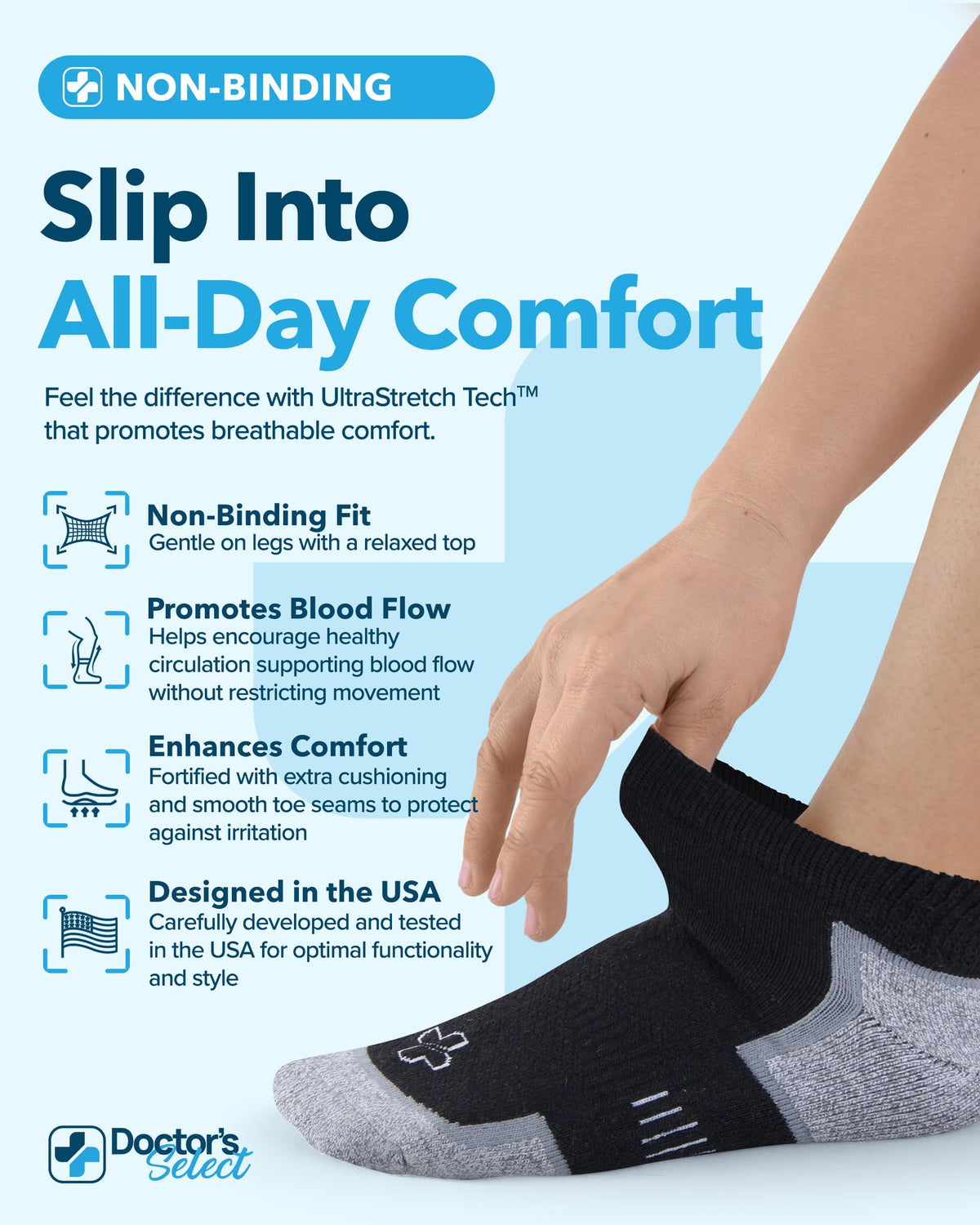 Bamboo Viscose Diabetic Socks 6 Pairs K28518