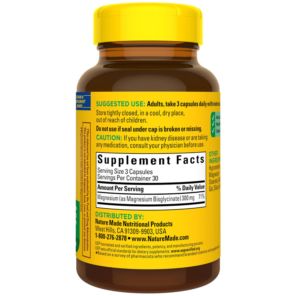 Magnesium Glycinate 300 mg 90 Capsules L628