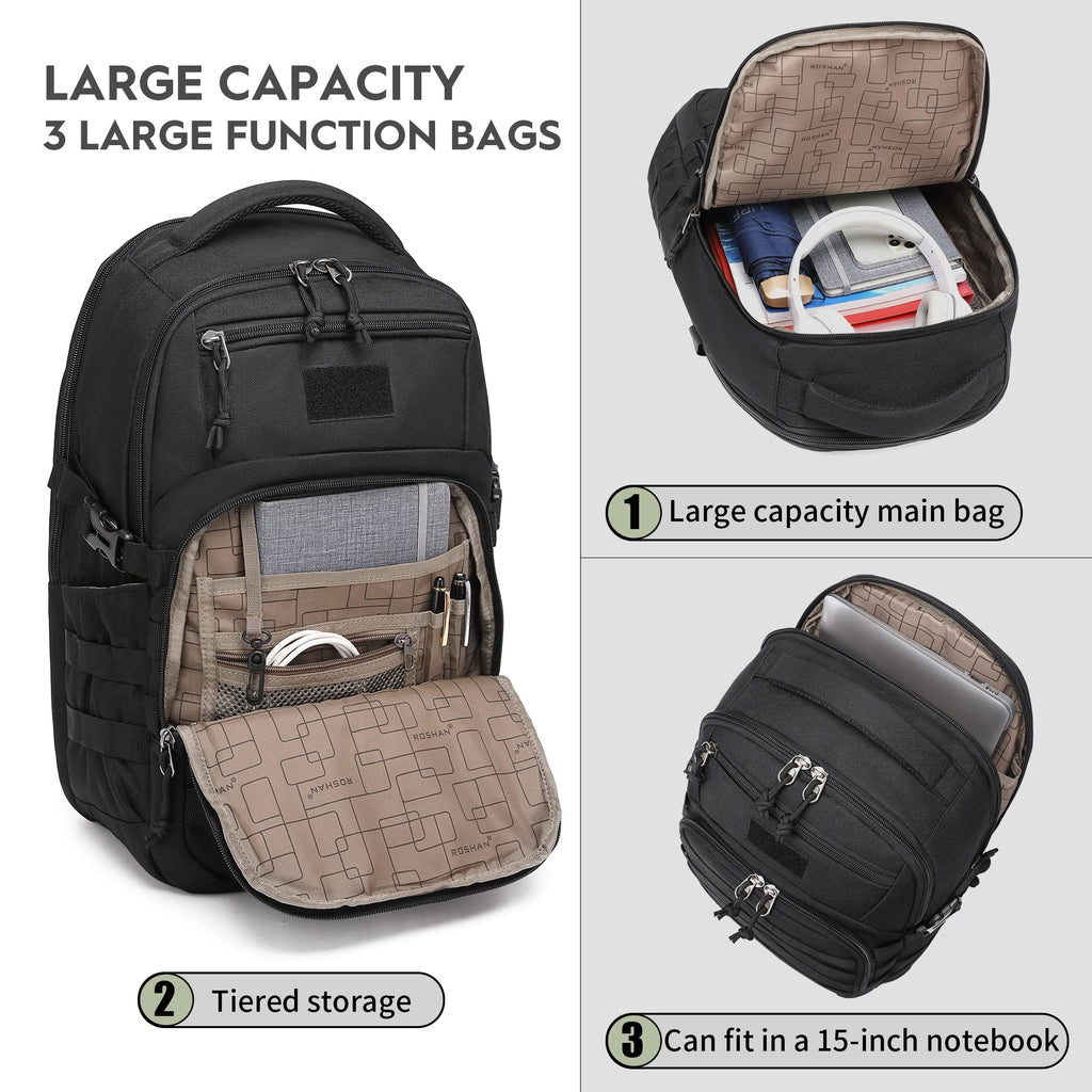 Black Small Tactical Backpack X4708