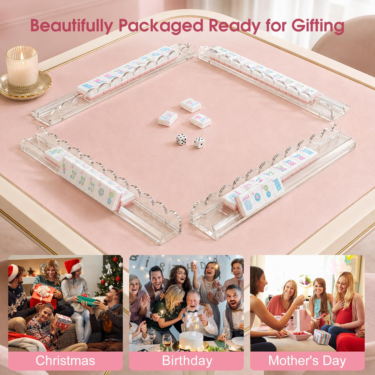 Mahjong Racks with Magnetic Pushers A958383