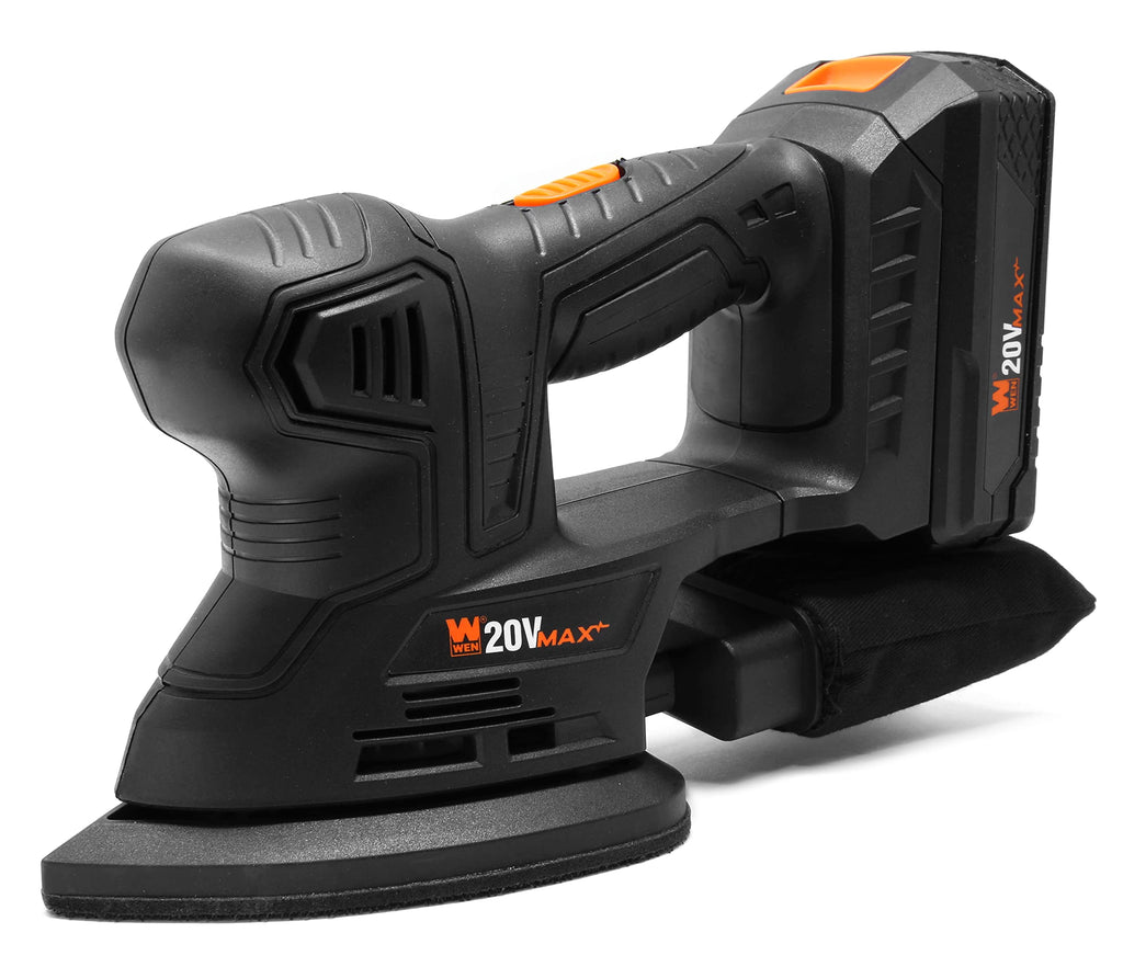 Cordless Palm Sander with 20V Max 2.0 Ah Lithium-Ion Battery and Charger I758