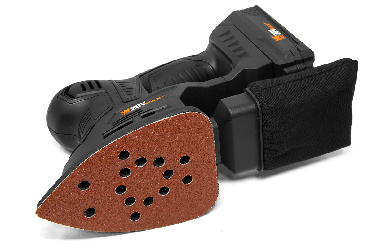 Cordless Palm Sander with 20V Max 2.0 Ah Lithium-Ion Battery and Charger I758
