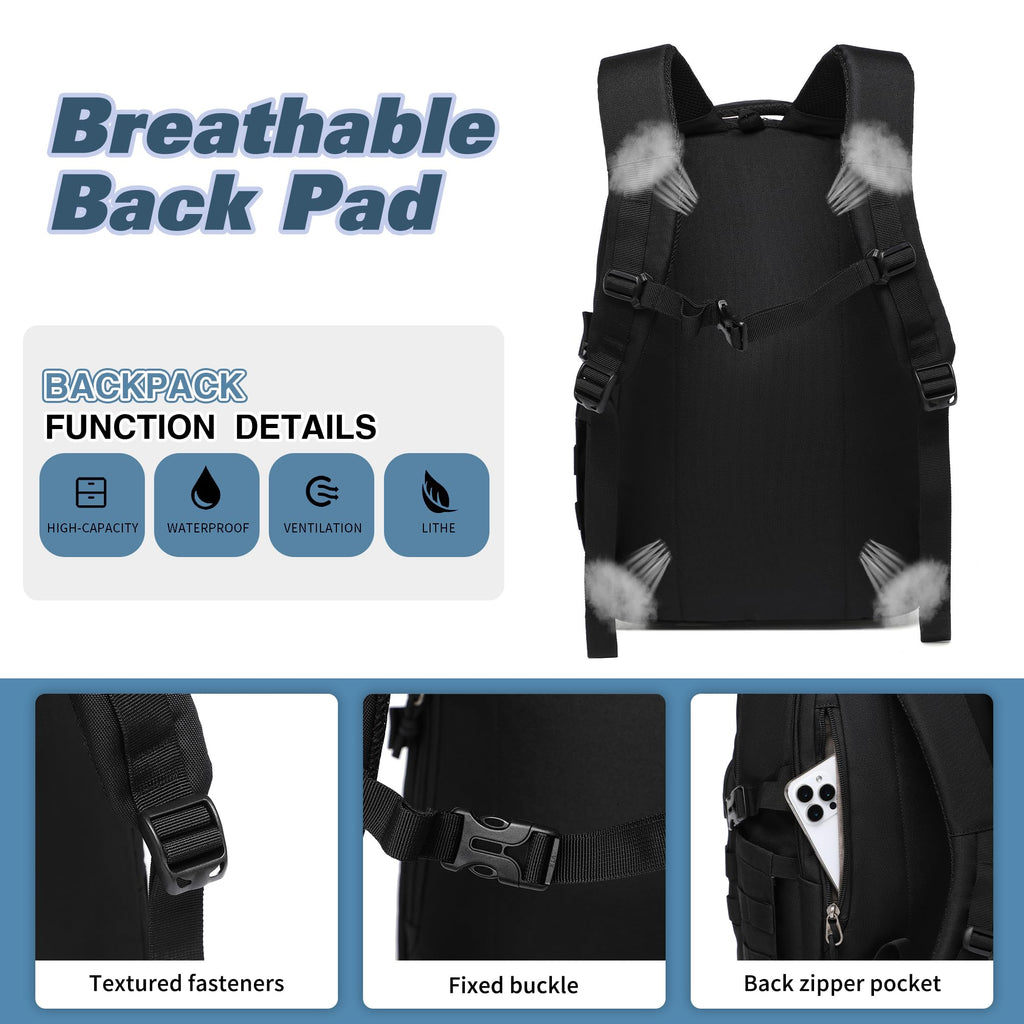 Black Small Tactical Backpack X4708
