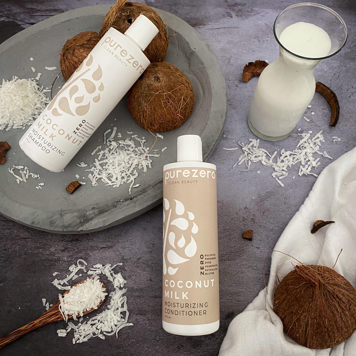 Coconut Milk Shampoo & Conditioner Set Vegan Sulfate Free H72875