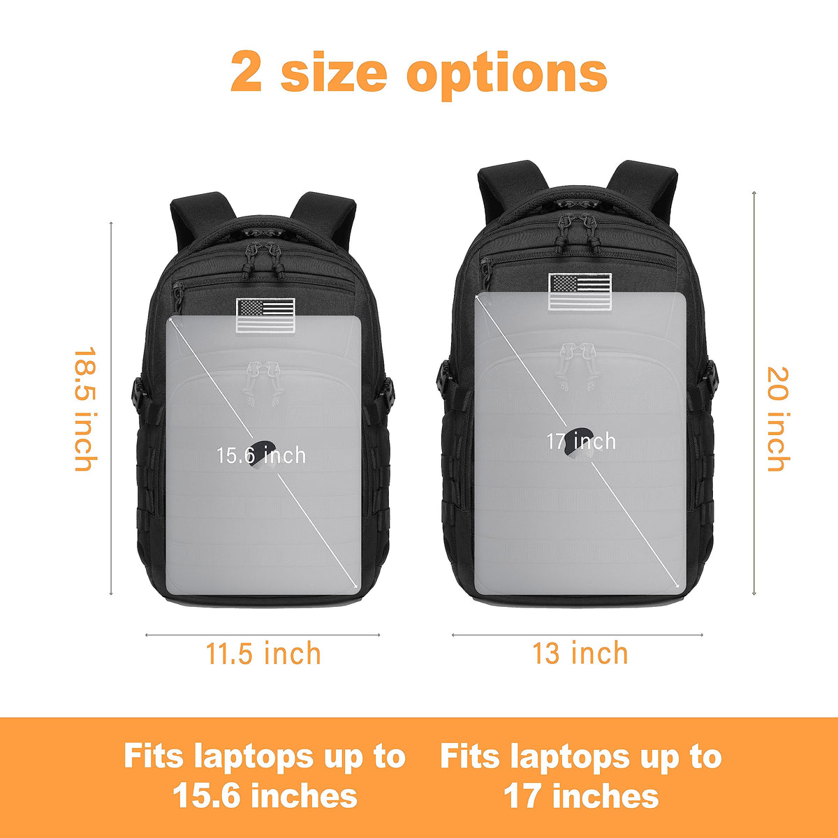 Black Small Tactical Backpack X4708